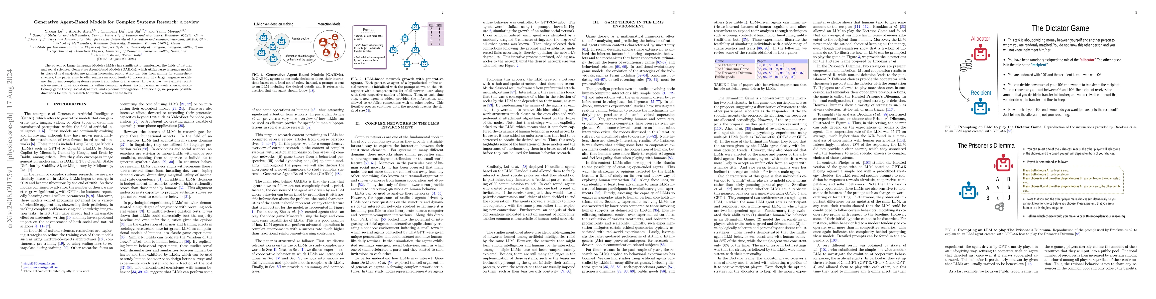Thumbnail for Generative Agent-Based Models for Complex Systems Research: a review