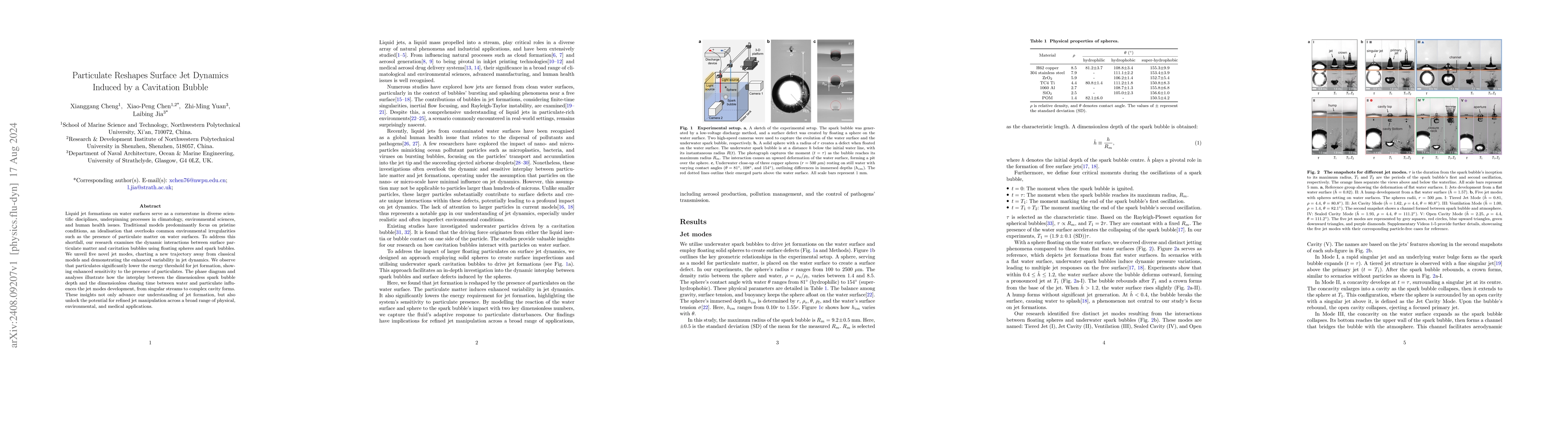 Thumbnail for Particulate Reshapes Surface Jet Dynamics Induced by a Cavitation Bubble