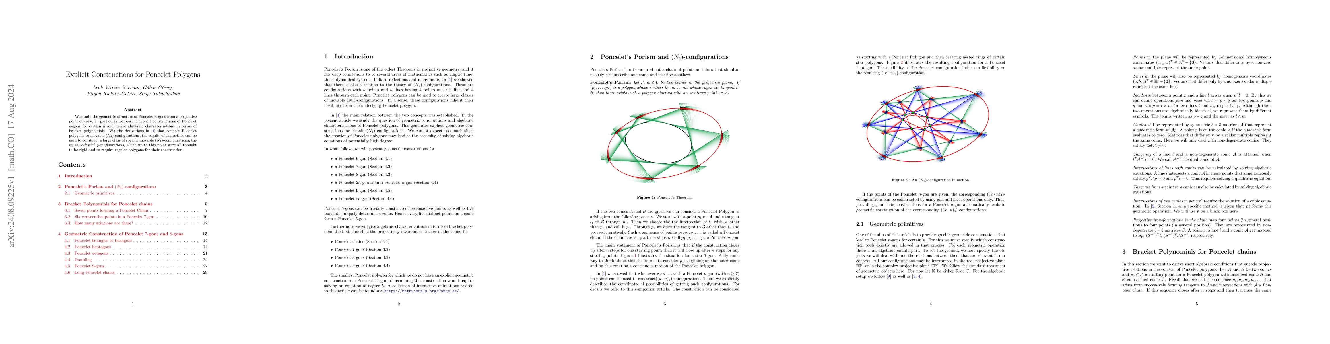 Thumbnail for Explicit Constructions for Poncelet Polygons