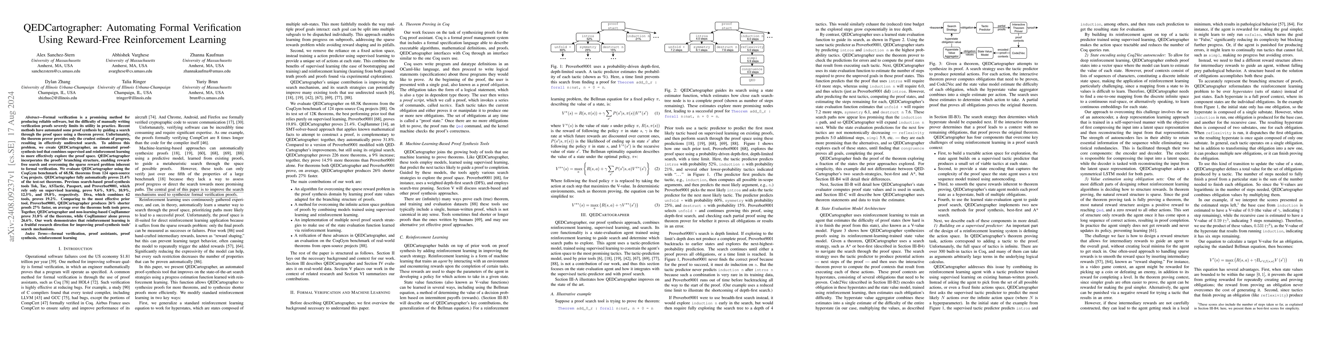 Thumbnail for QEDCartographer: Automating Formal Verification Using Reward-Free
  Reinforcement Learning