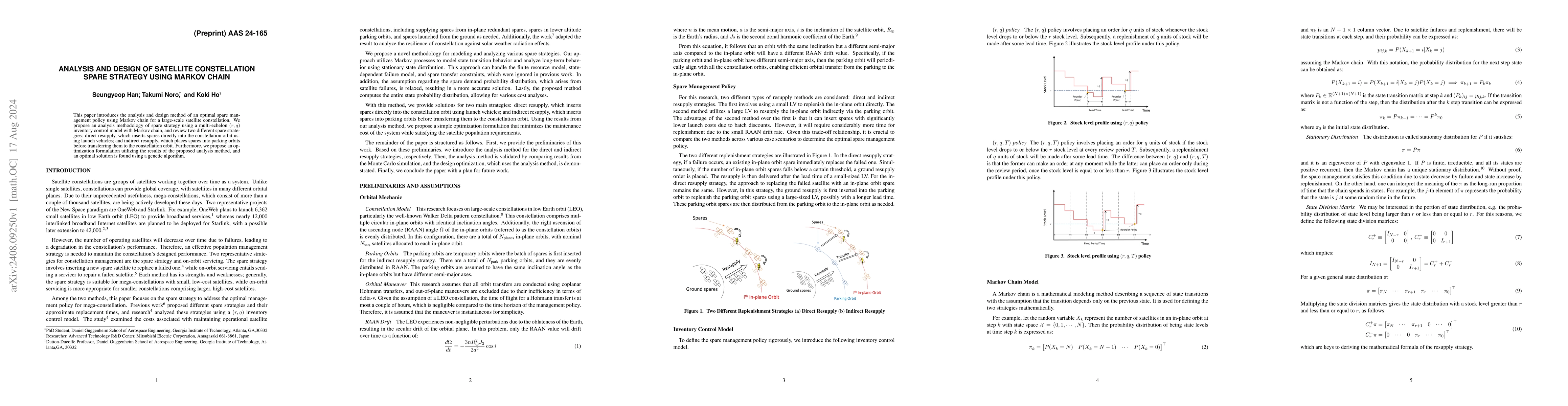 Thumbnail for Analysis and Design of Satellite Constellation Spare Strategy Using
  Markov Chain