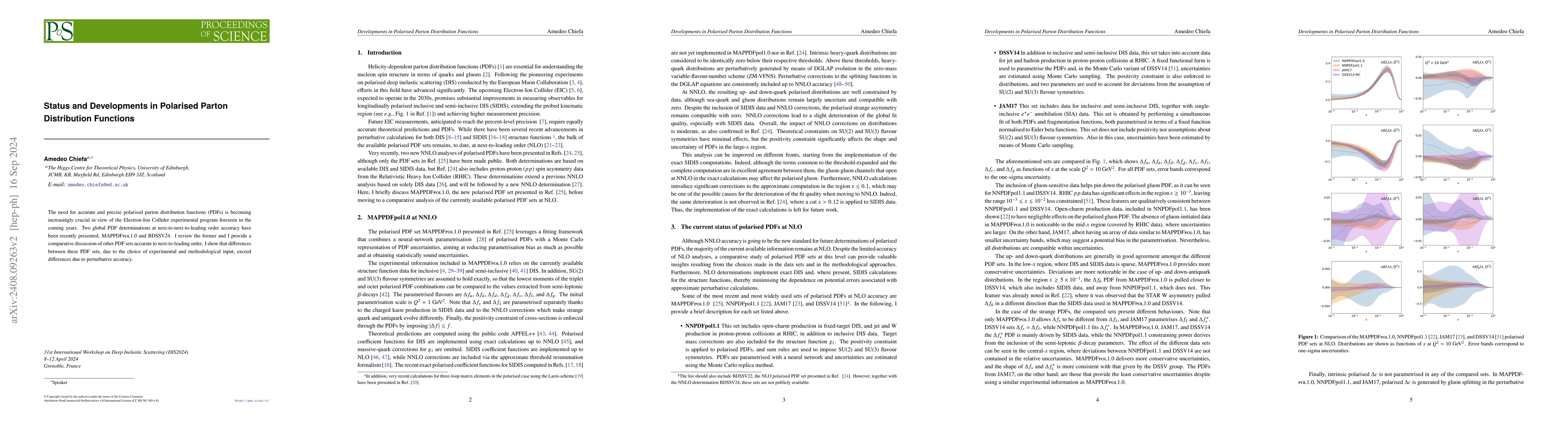 Thumbnail for Status and Developments in Polarised Parton Distribution Functions