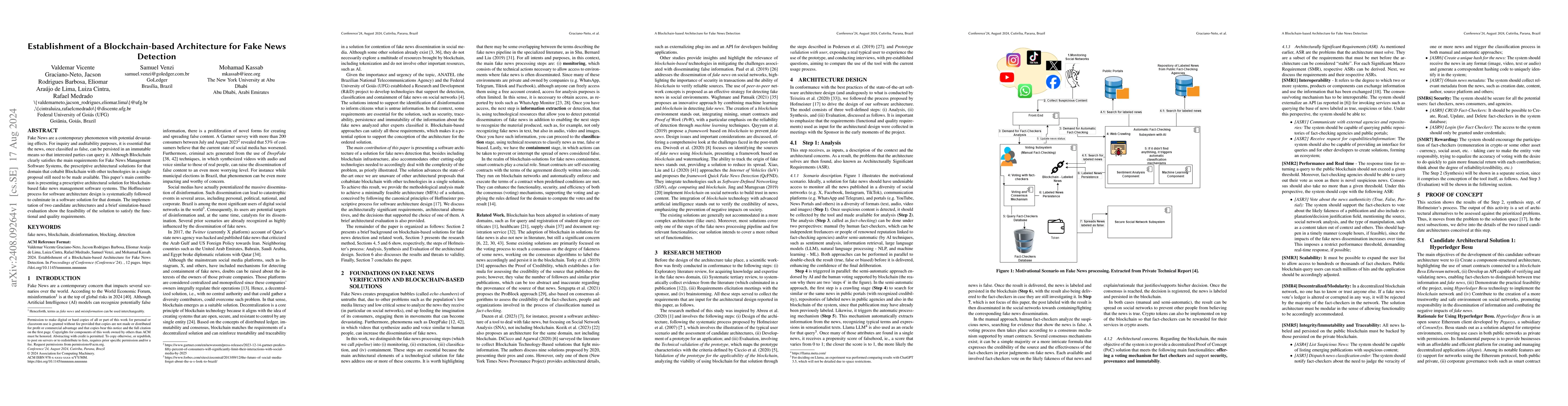 Thumbnail for Establishment of a Blockchain-based Architecture for Fake News Detection