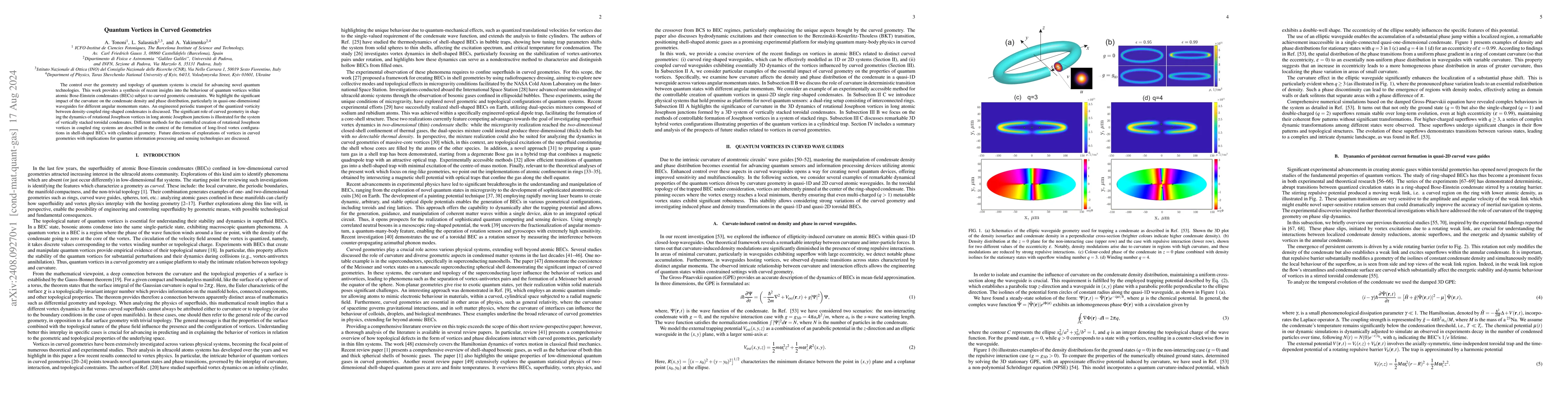 Thumbnail for Quantum Vortices in Curved Geometries