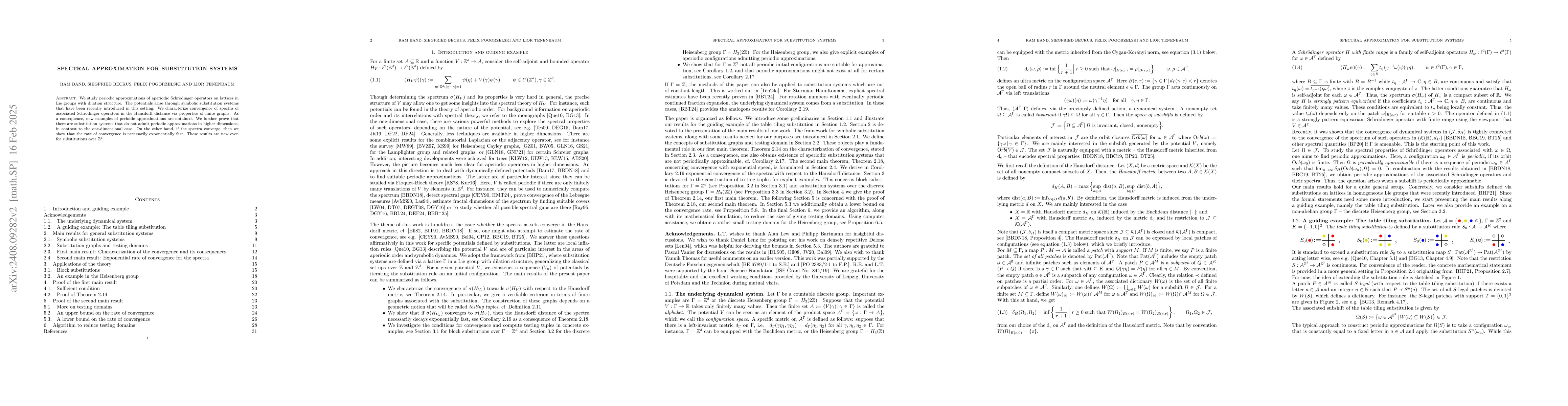 Thumbnail for Spectral Approximation for substitution systems
