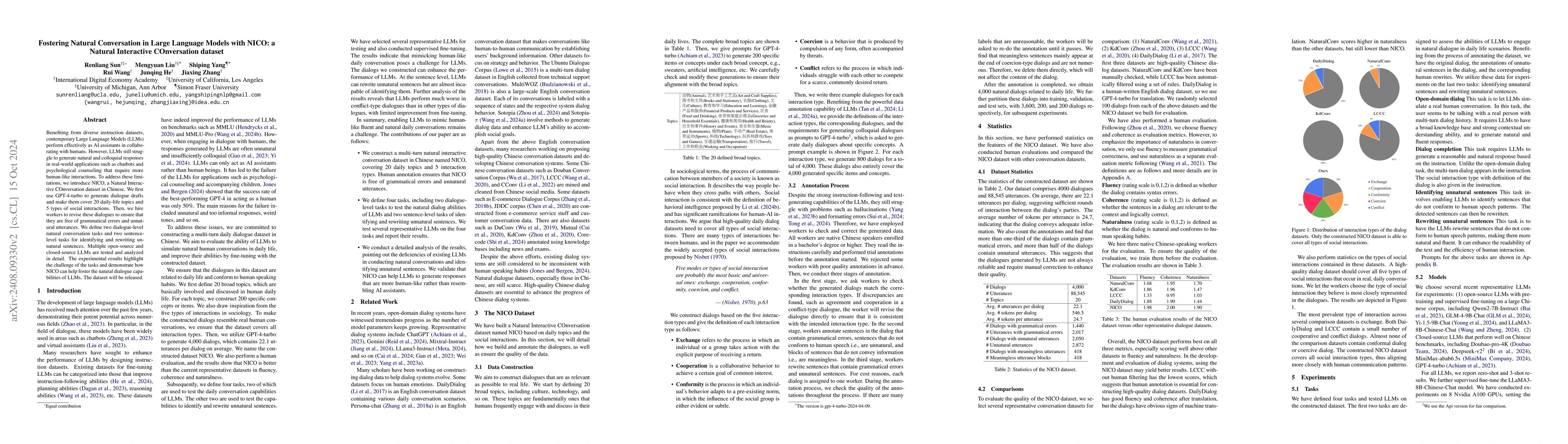 Thumbnail for Fostering Natural Conversation in Large Language Models with NICO: a
  Natural Interactive COnversation dataset