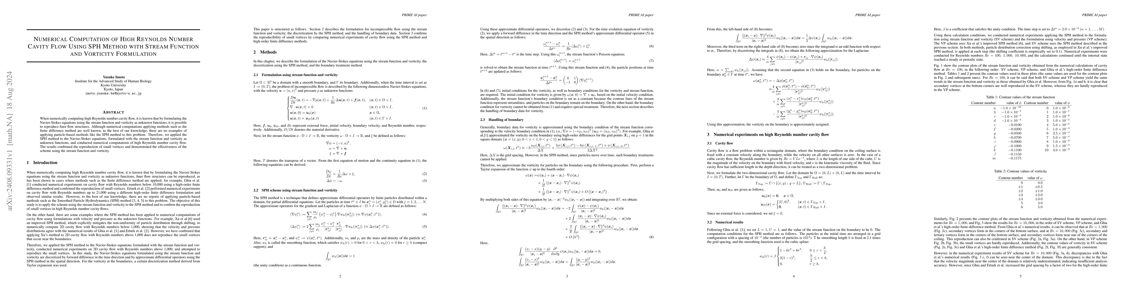 Thumbnail for Numerical Computation of High Reynolds Number Cavity Flow Using SPH
  Method with Stream Function and Vorticity Formulation