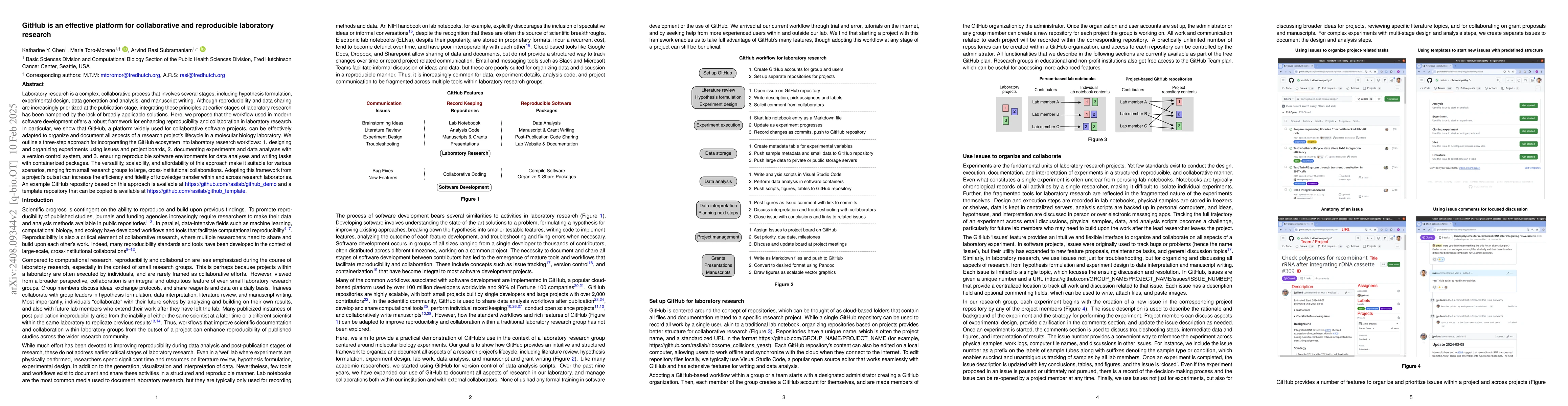Thumbnail for GitHub is an effective platform for collaborative and reproducible
  laboratory research