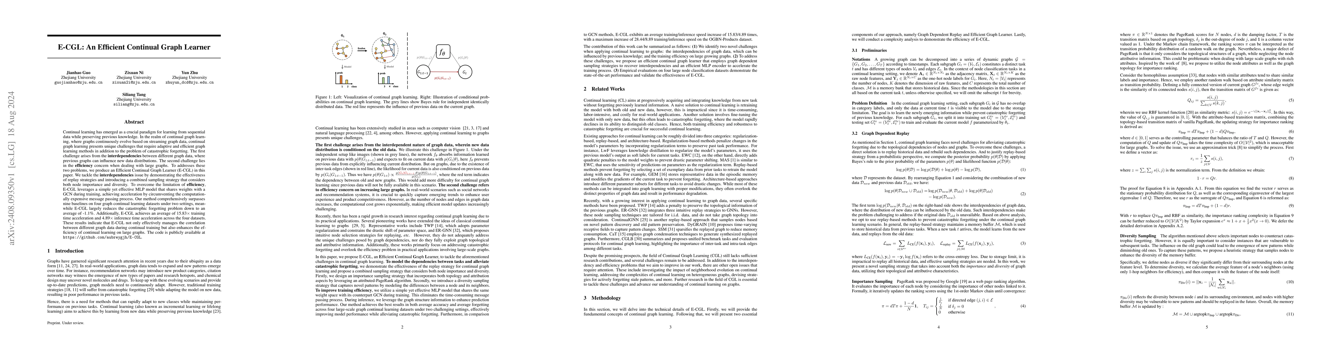 Thumbnail for E-CGL: An Efficient Continual Graph Learner