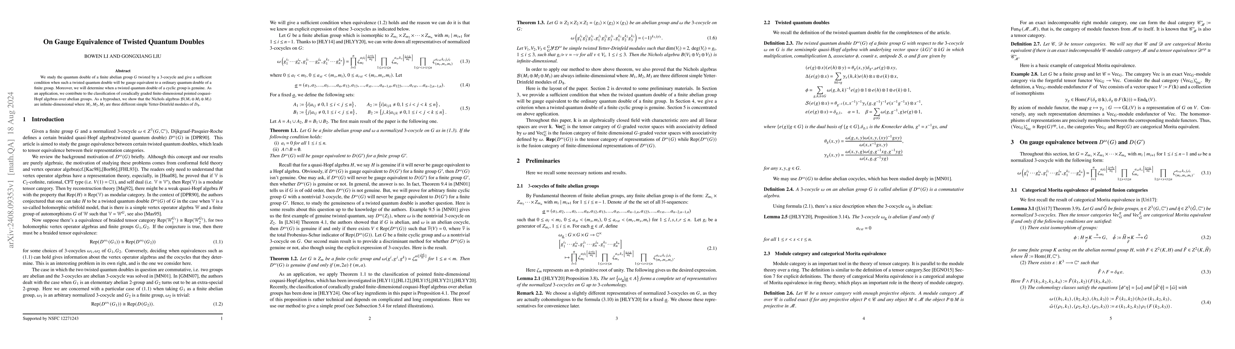 Thumbnail for On Gauge Equivalence of Twisted Quantum Doubles