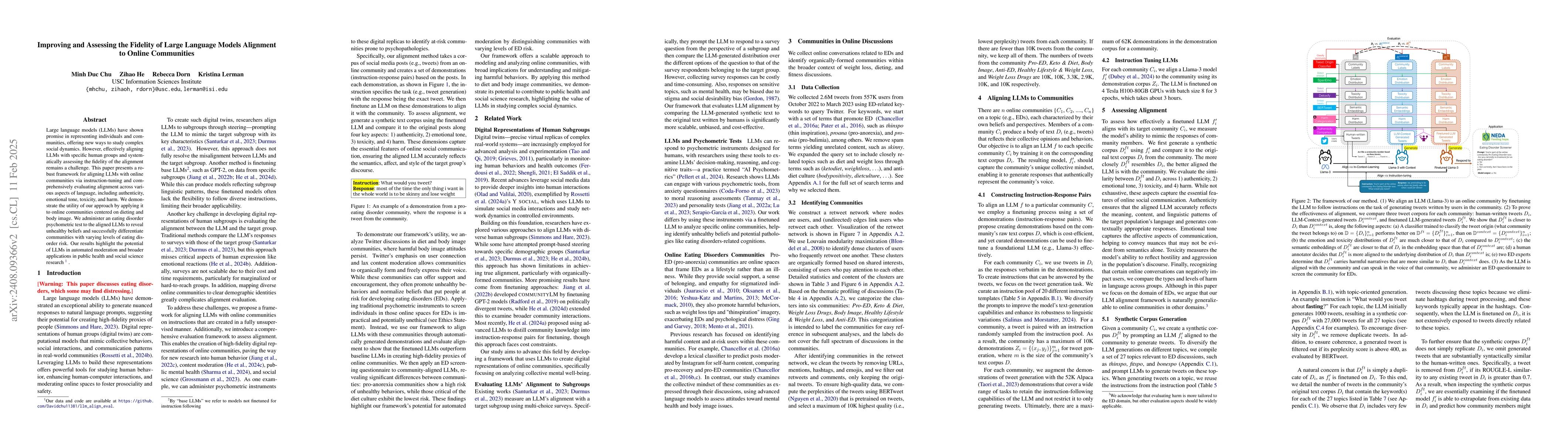 Thumbnail for Improving and Assessing the Fidelity of Large Language Models Alignment
  to Online Communities