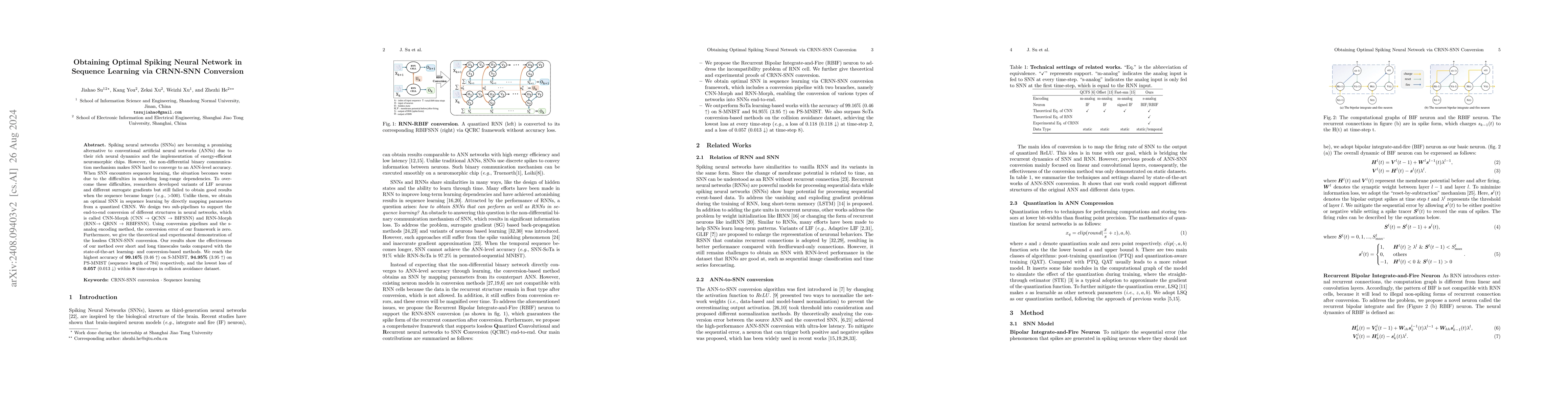 Thumbnail for Obtaining Optimal Spiking Neural Network in Sequence Learning via
  CRNN-SNN Conversion