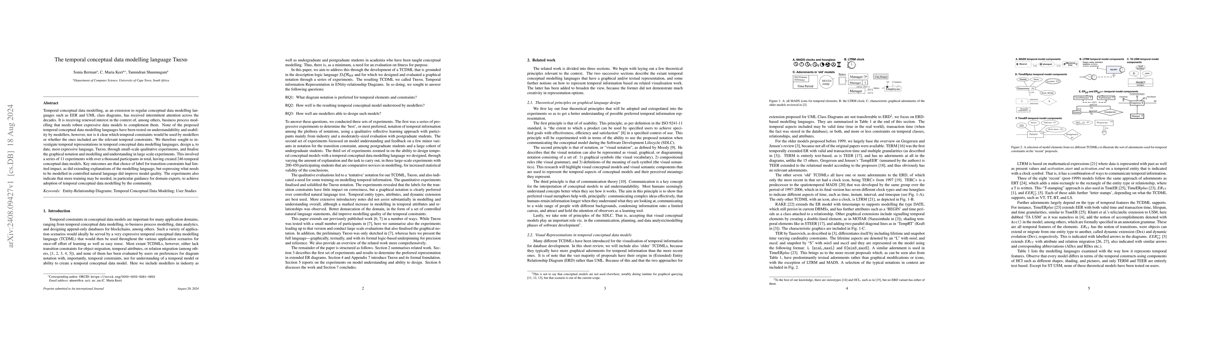 Thumbnail for The temporal conceptual data modelling language TREND