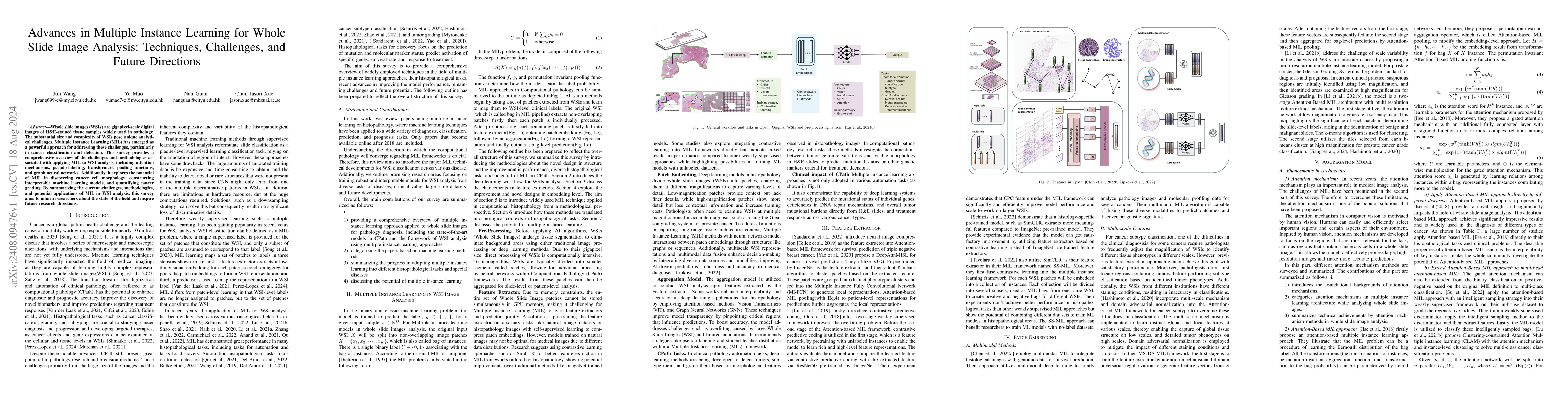 Thumbnail for Advances in Multiple Instance Learning for Whole Slide Image Analysis:
  Techniques, Challenges, and Future Directions