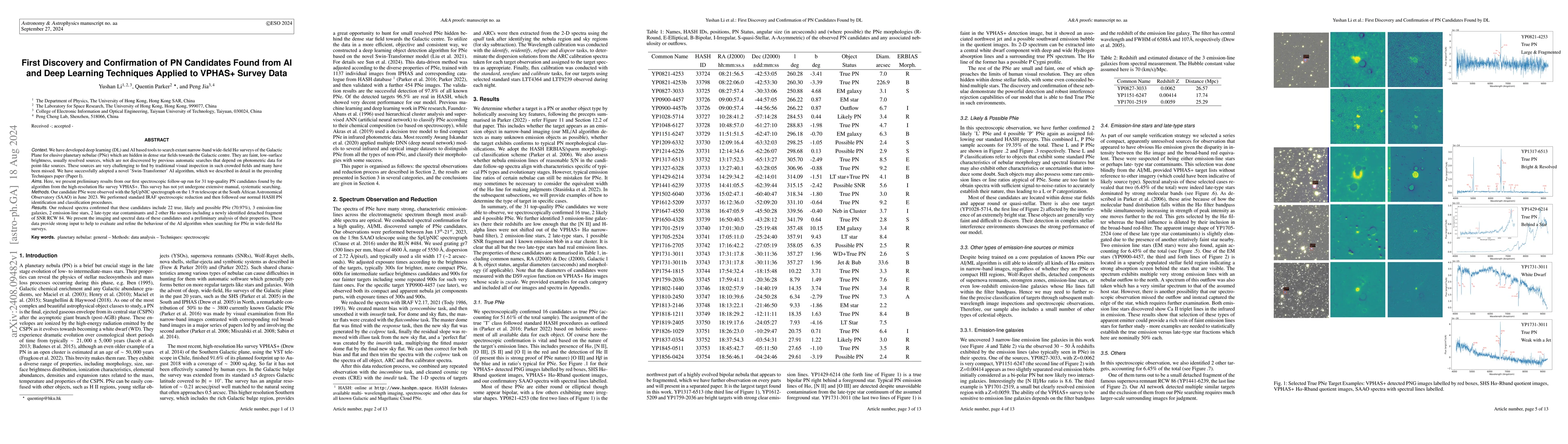 Thumbnail for First Discovery and Confirmation of PN Candidates Found from AI and Deep
  Learning Techniques Applied to VPHAS+ Survey Data