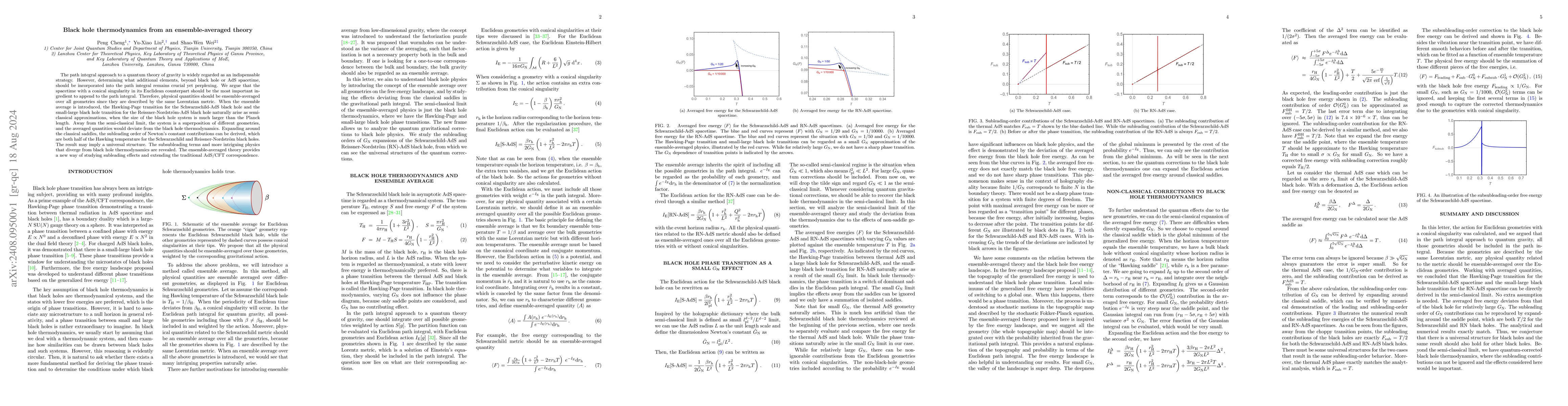 Thumbnail for Black hole thermodynamics from an ensemble-averaged theory
