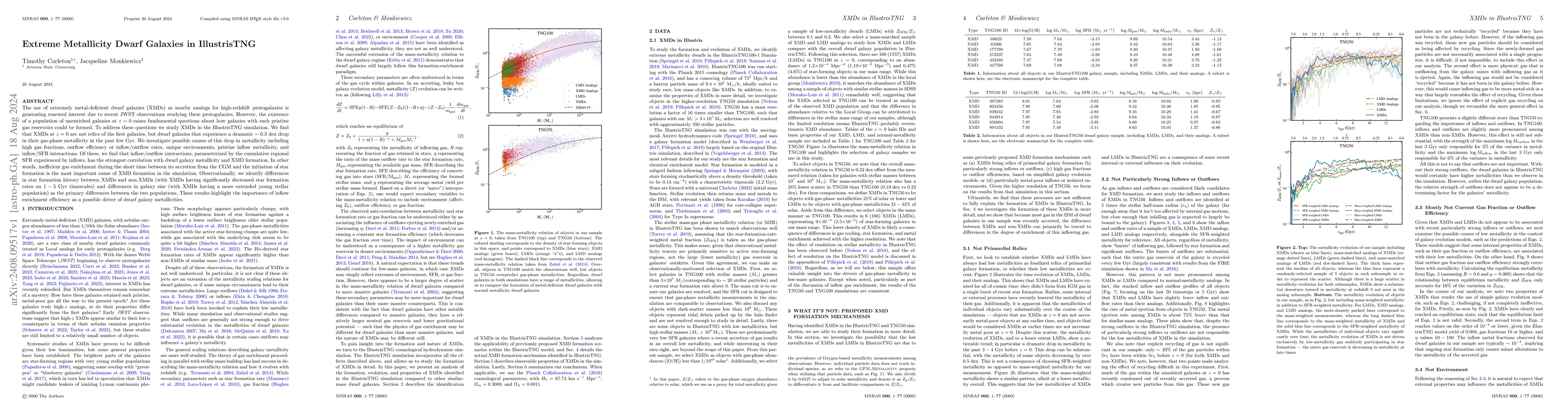Thumbnail for Extreme Metallicity Dwarf Galaxies in IllustrisTNG