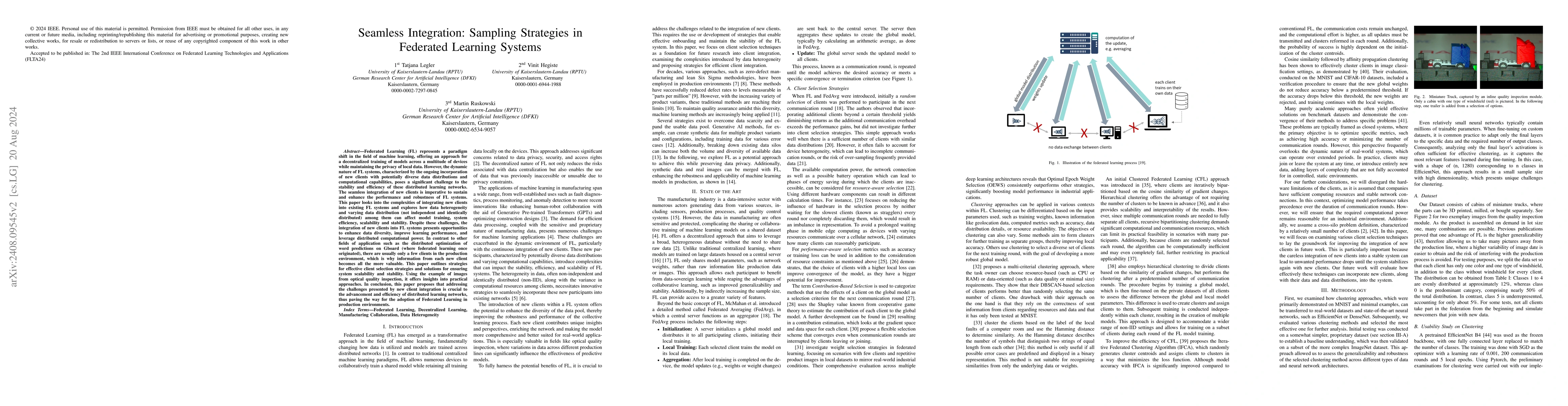 Thumbnail for Seamless Integration: Sampling Strategies in Federated Learning Systems