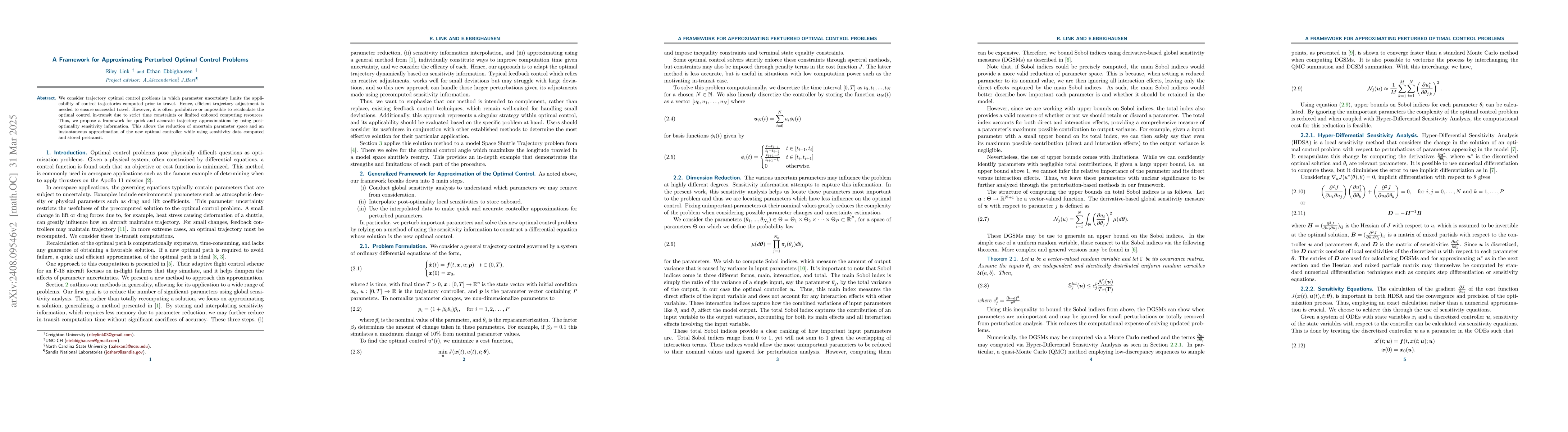 Thumbnail for A Framework for Approximating Perturbed Optimal Control Problems