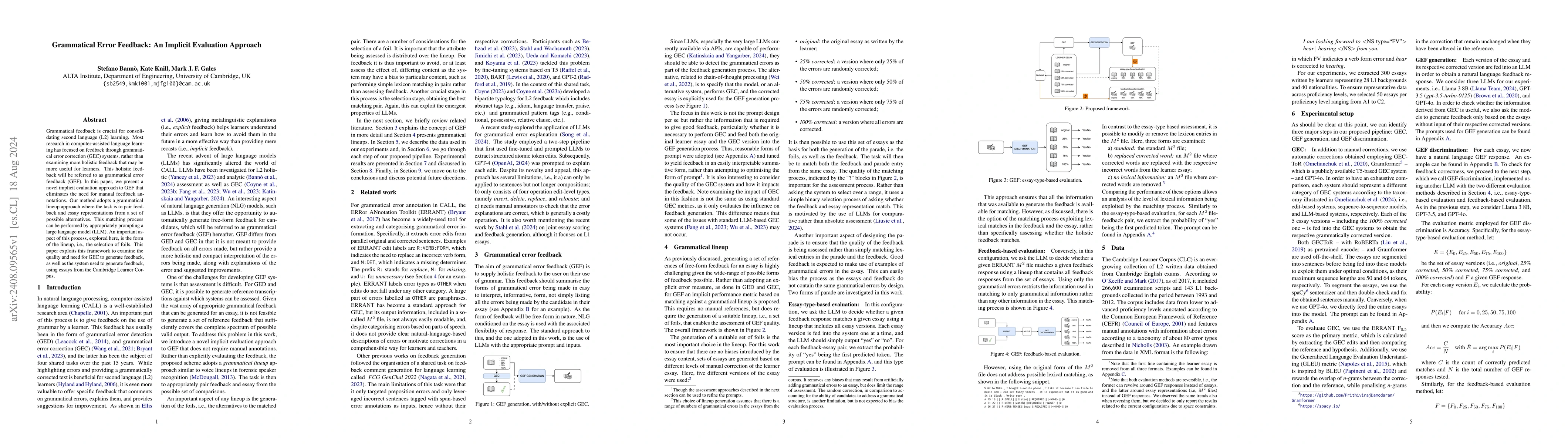 Thumbnail for Grammatical Error Feedback: An Implicit Evaluation Approach