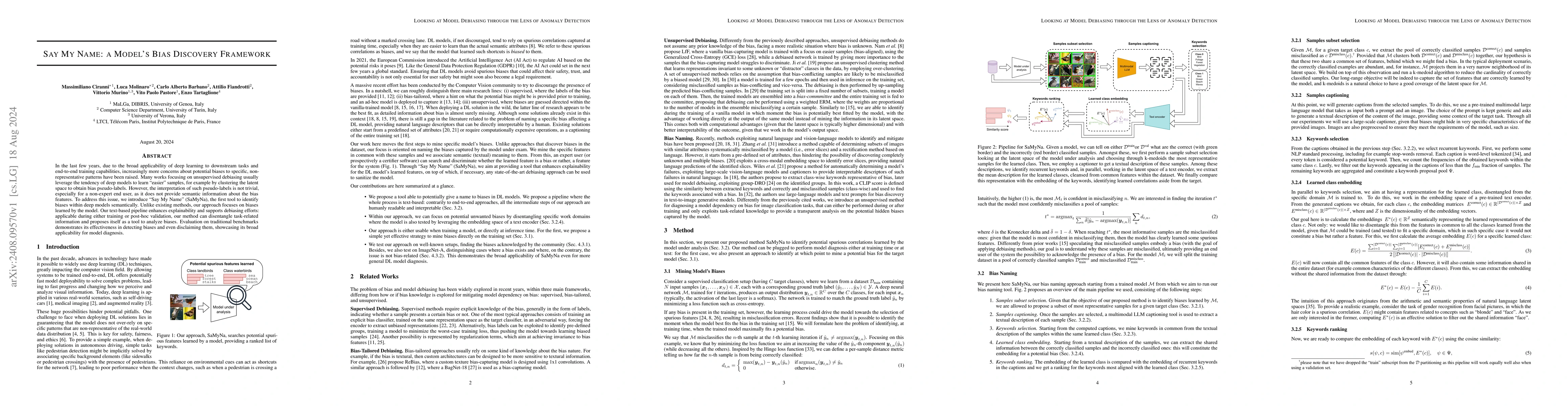 Thumbnail for Say My Name: a Model's Bias Discovery Framework