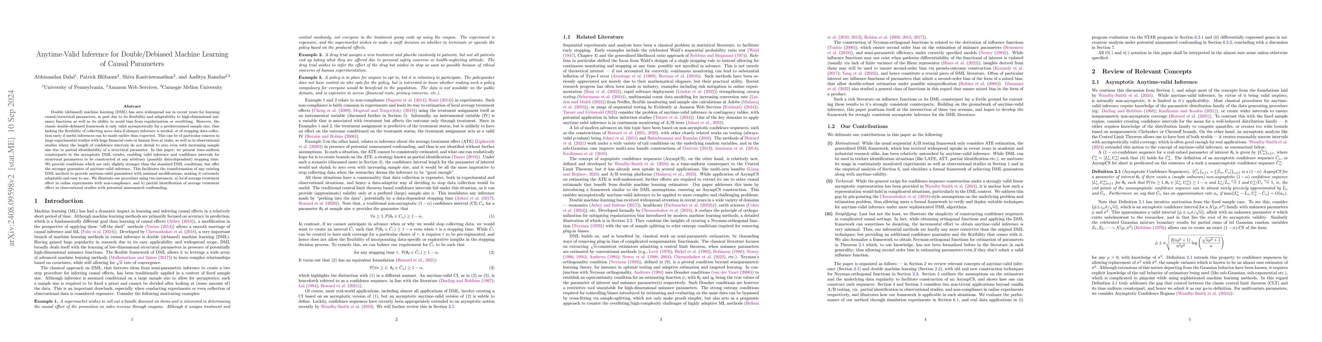 Thumbnail for Anytime-Valid Inference for Double/Debiased Machine Learning of Causal
  Parameters