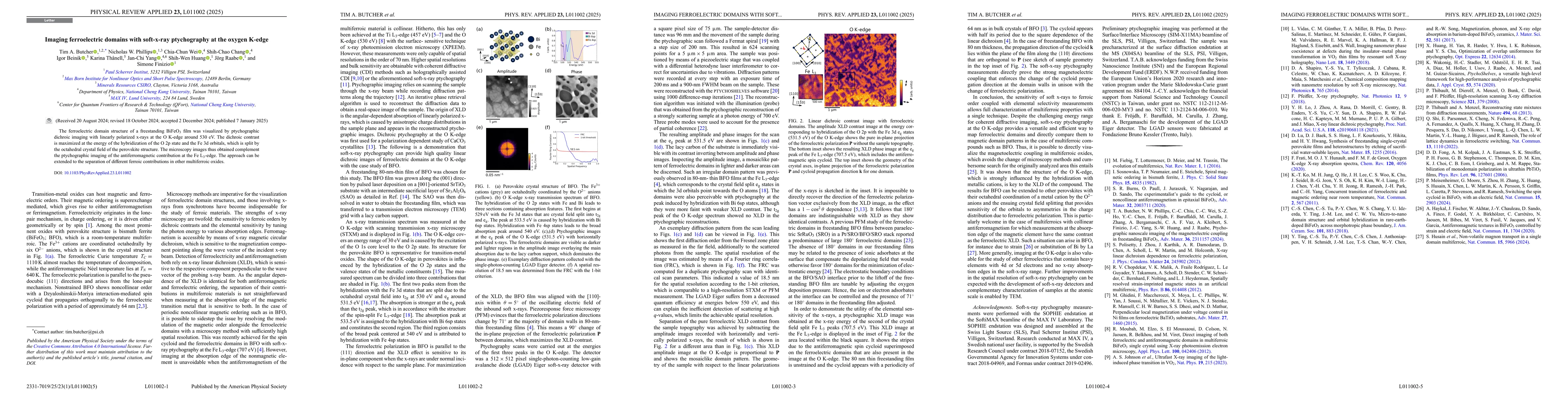 Thumbnail for Imaging ferroelectric domains with soft X-ray ptychography at the oxygen
  K-edge
