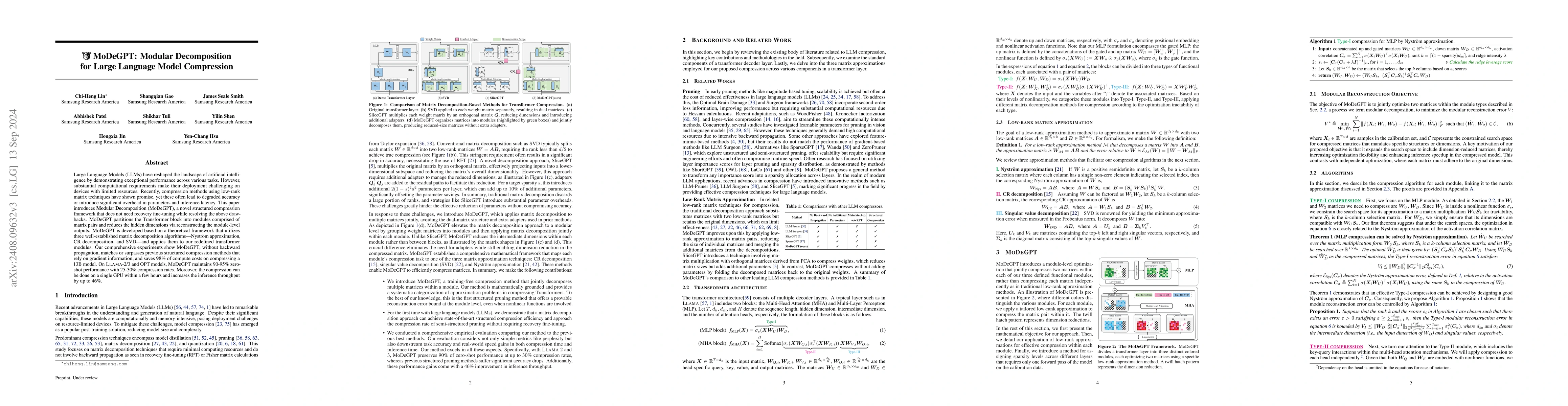 Thumbnail for MoDeGPT: Modular Decomposition for Large Language Model Compression