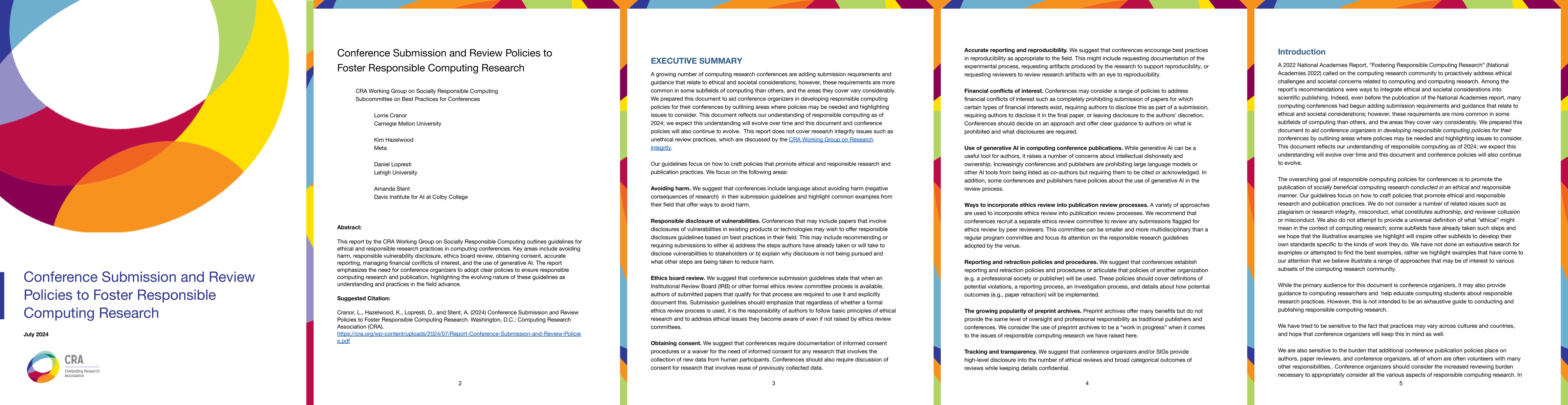 Thumbnail for Conference Submission and Review Policies to Foster Responsible
  Computing Research