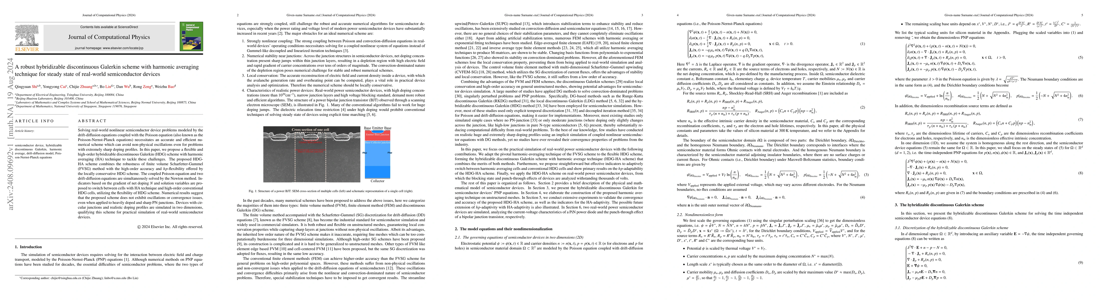 Thumbnail for A robust hybridizable discontinuous Galerkin scheme with harmonic
  averaging technique for steady state of real-world semiconductor devices