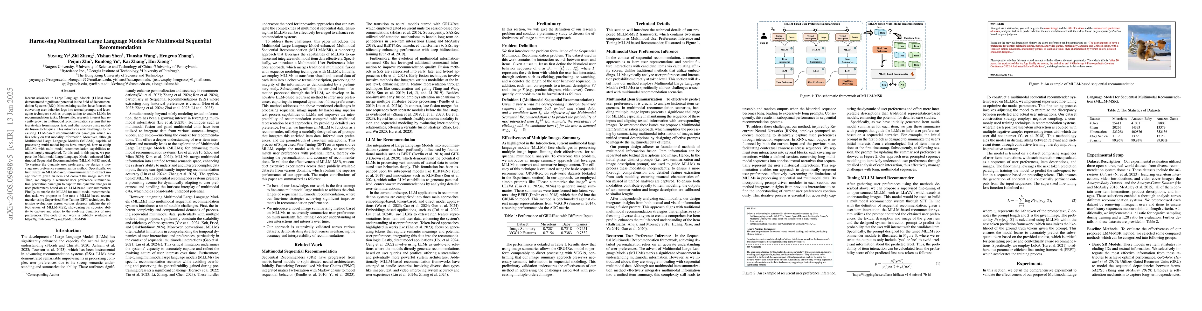 Thumbnail for Harnessing Multimodal Large Language Models for Multimodal Sequential
  Recommendation