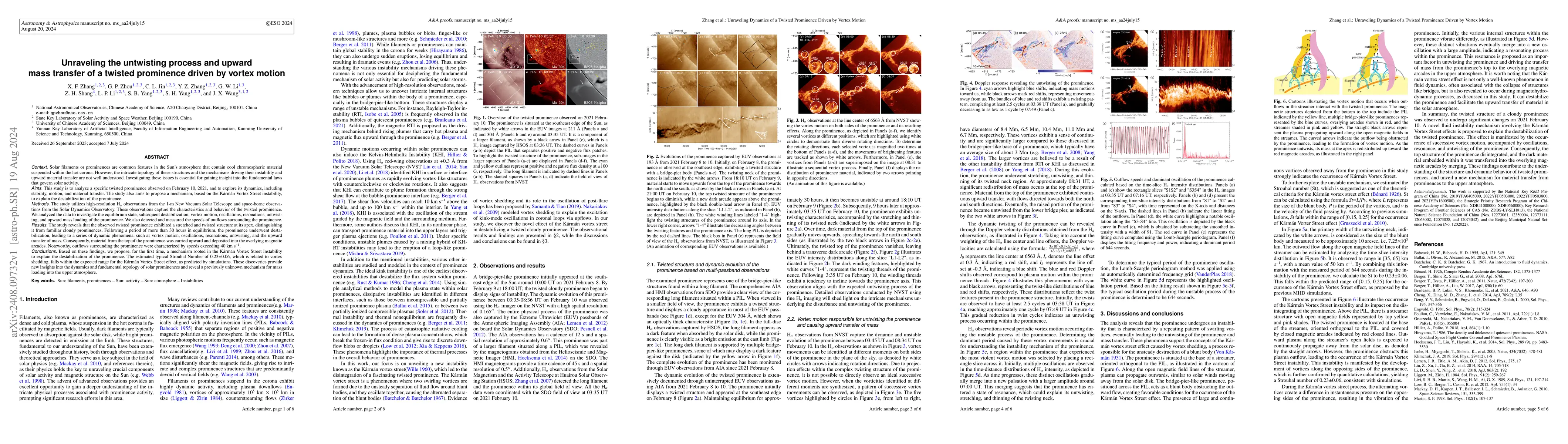 Thumbnail for Unraveling the untwisting process and upward mass transfer of a twisted
  prominence driven by vortex motion