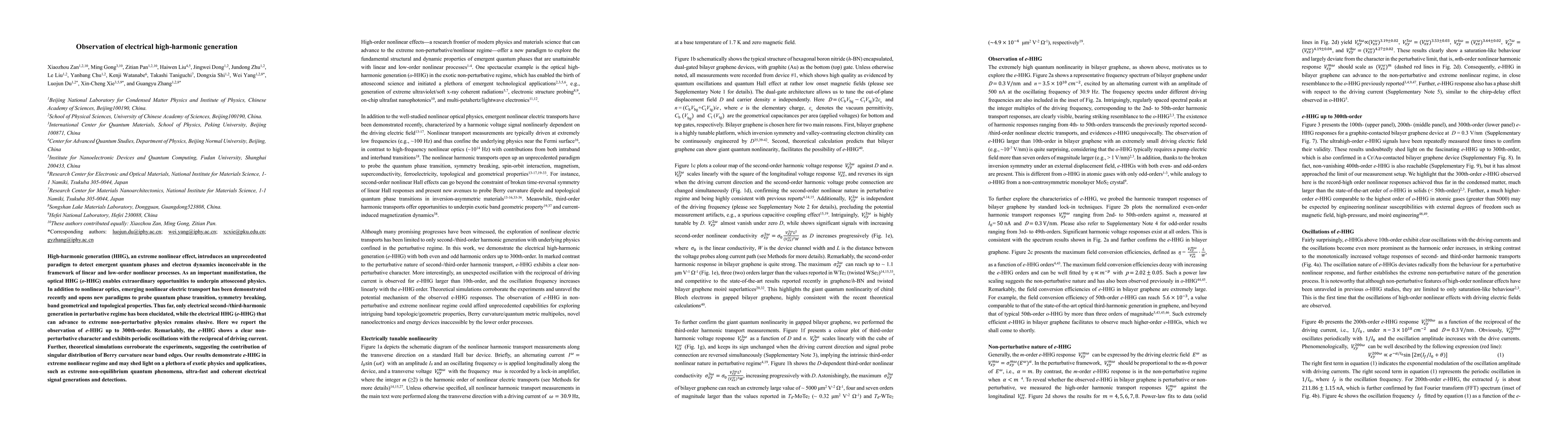 Thumbnail for Observation of electrical high-harmonic generation