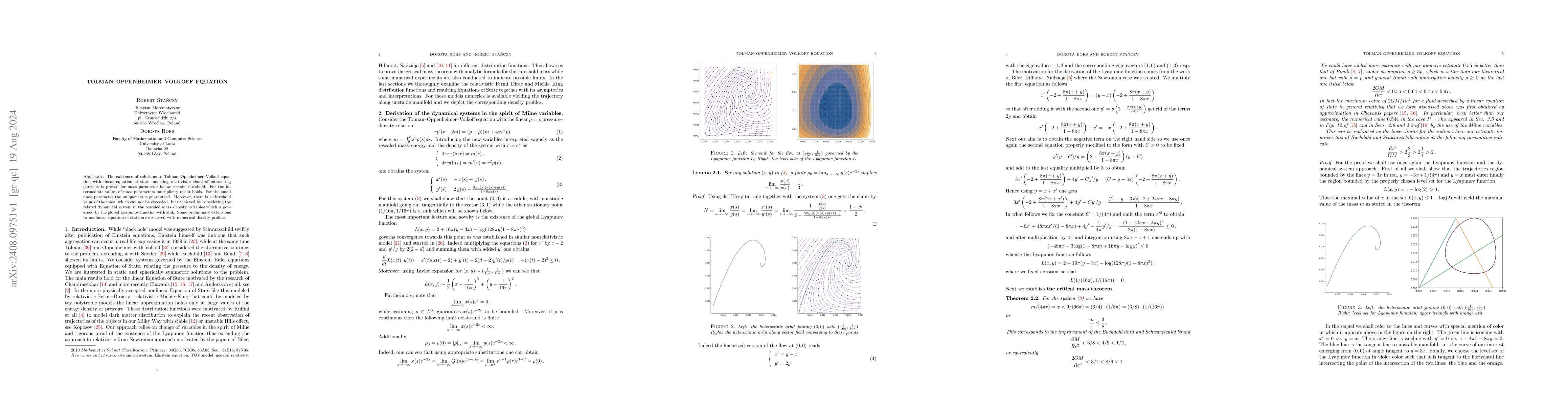 Thumbnail for Tolman-Oppenheimer-Volkoff Equation