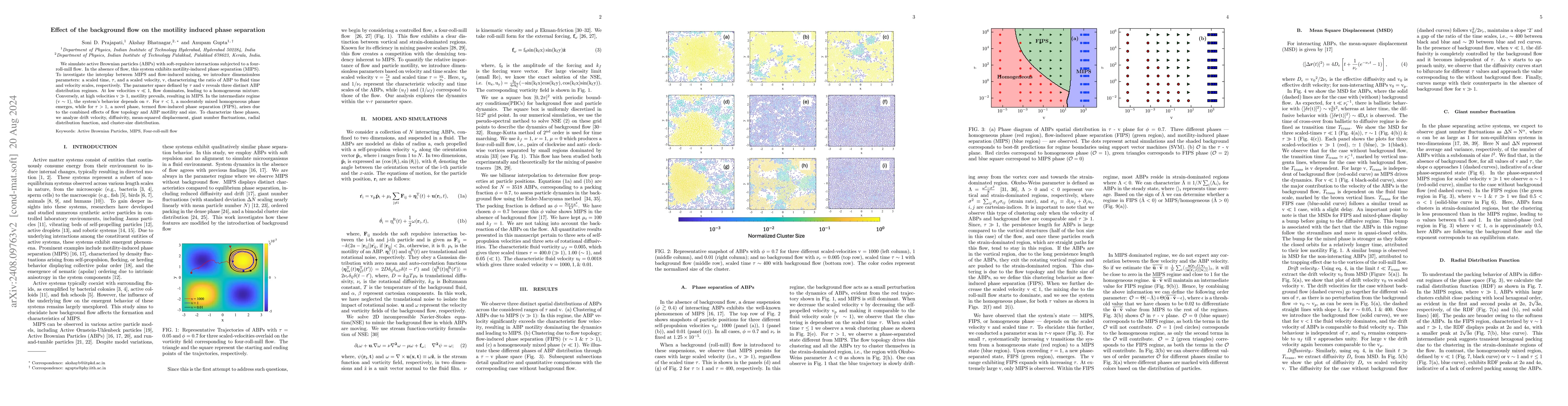 Thumbnail for Effect of the background flow on the motility induced phase separation