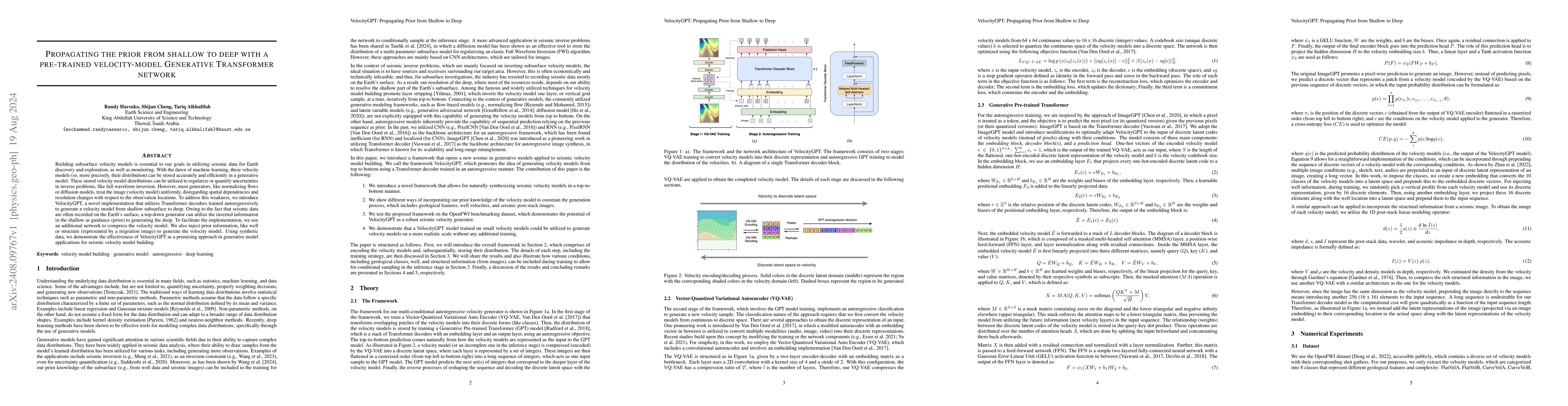 Thumbnail for Propagating the prior from shallow to deep with a pre-trained
  velocity-model Generative Transformer network