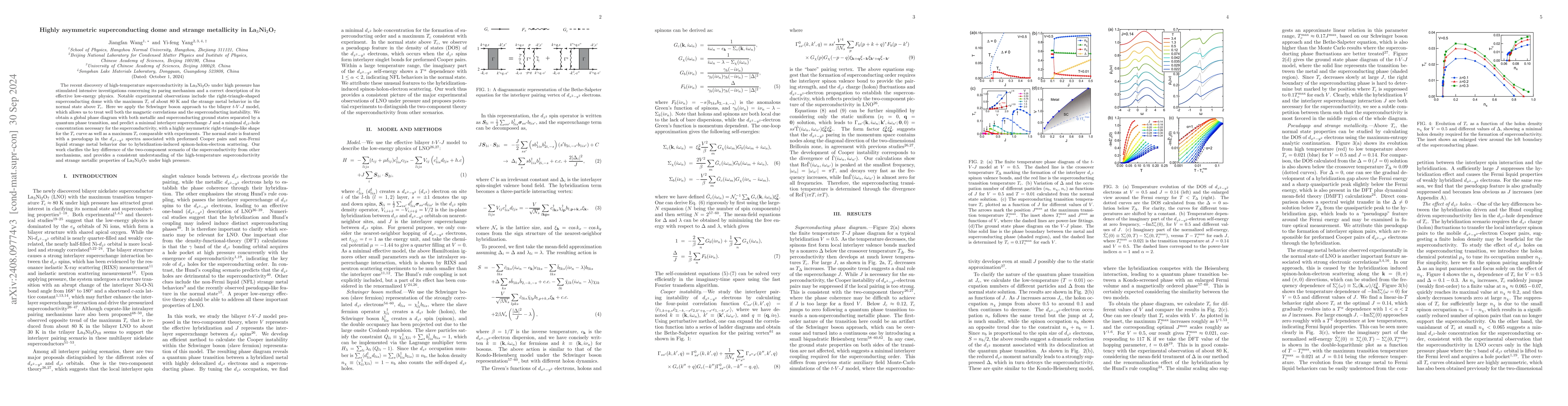 Thumbnail for Highly asymmetric superconducting dome and strange metallicity in
  La$_3$Ni$_2$O$_7$