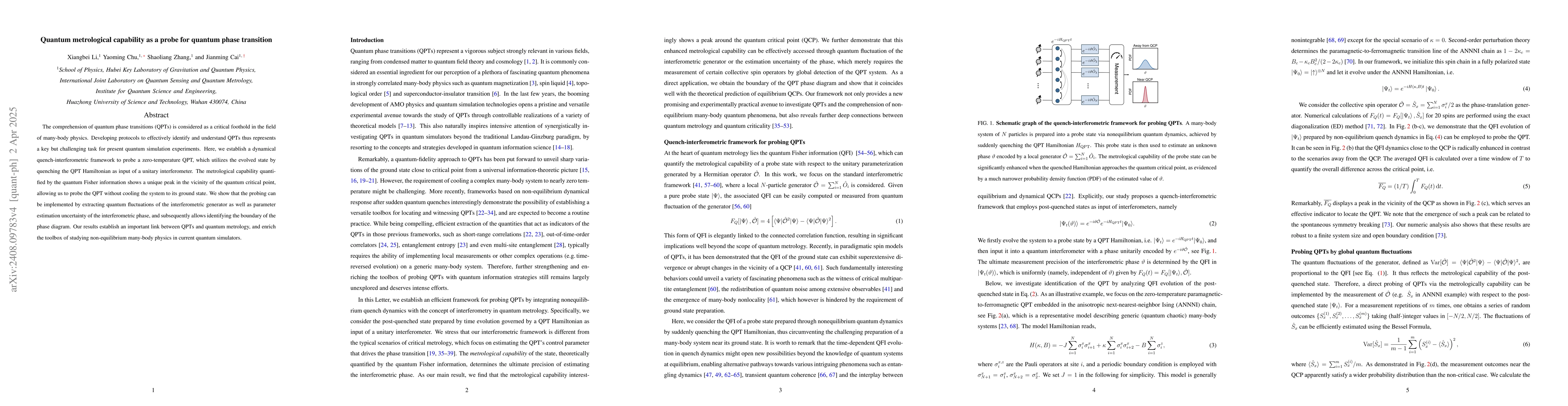 Thumbnail for Quantum metrological capability as a probe for quantum phase transition
