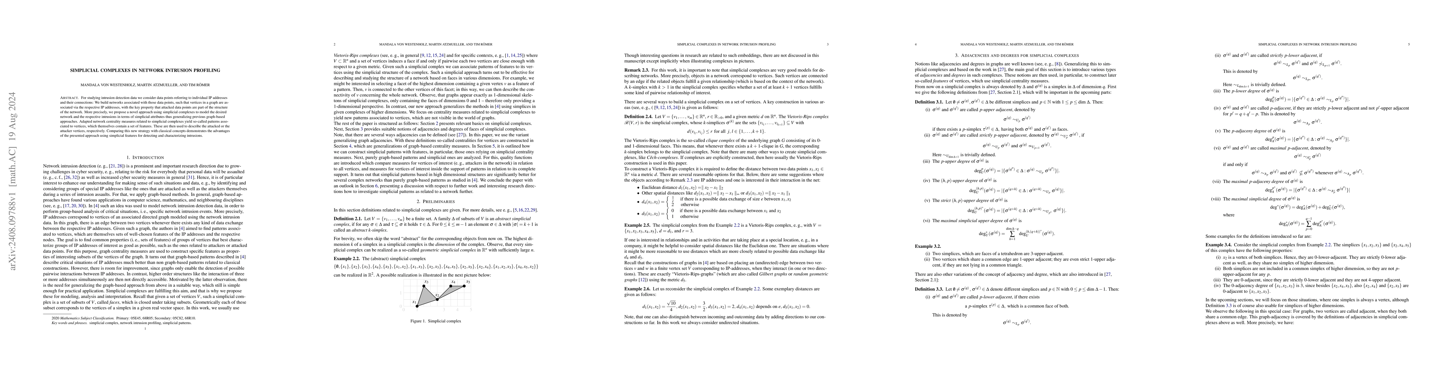 Thumbnail for Simplicial complexes in network intrusion profiling