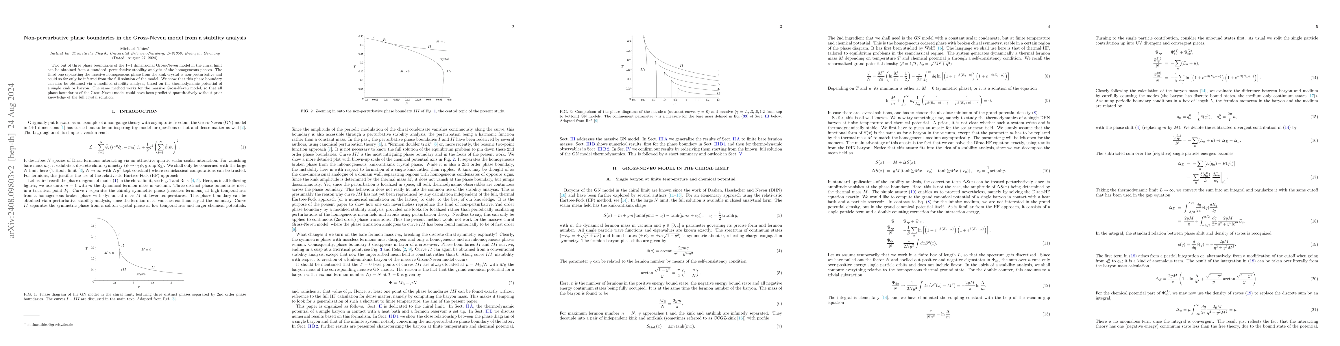 Thumbnail for Non-perturbative phase boundaries in the Gross-Neveu model from a
  stability analysis