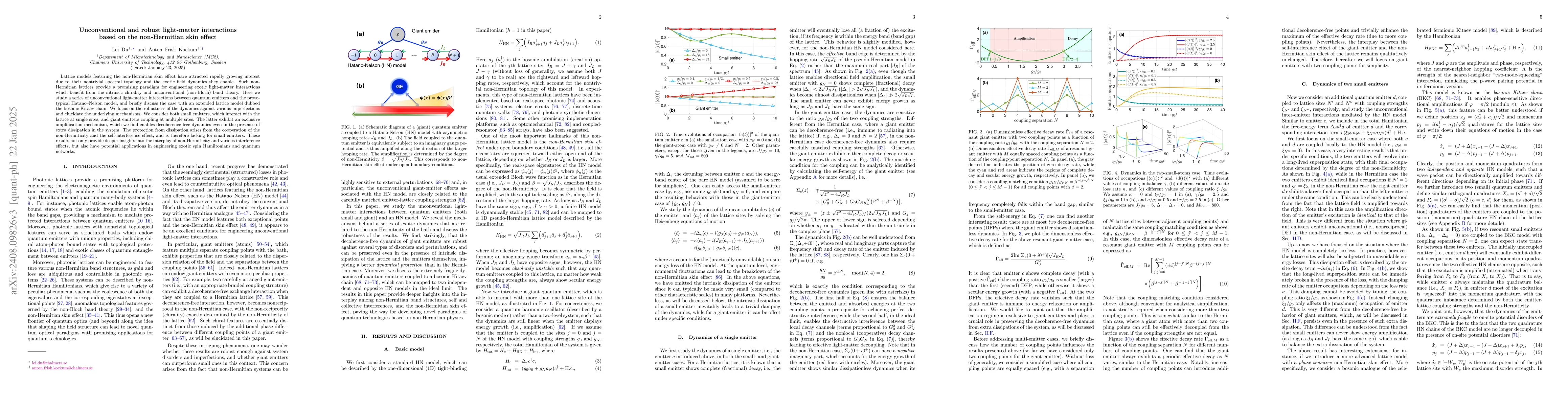 Thumbnail for Unconventional and robust light-matter interactions based on the
  non-Hermitian skin effect