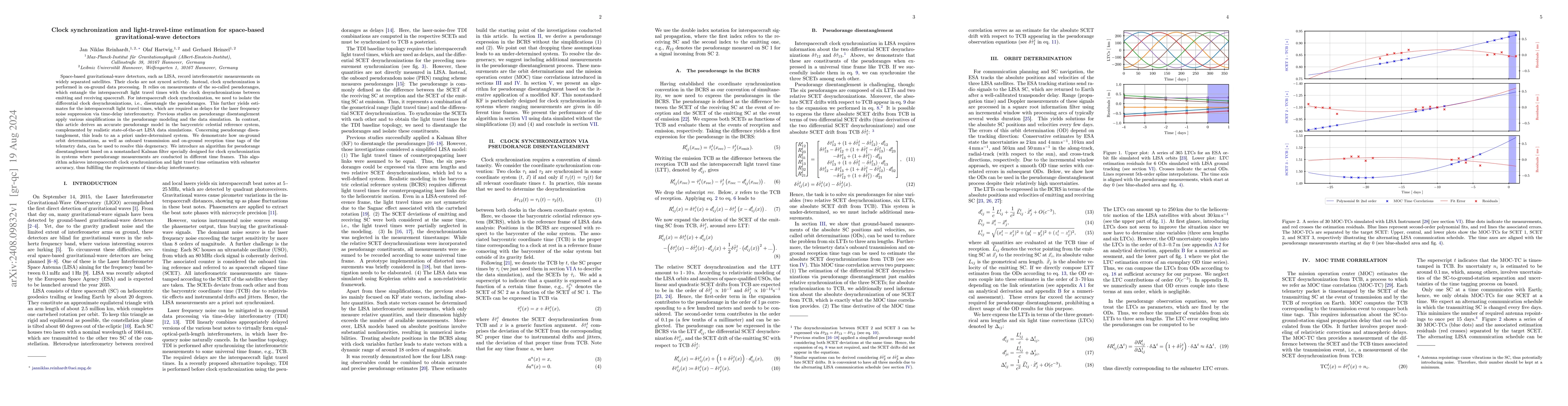 Thumbnail for Clock synchronization and light-travel-time estimation for space-based
  gravitational-wave detectors