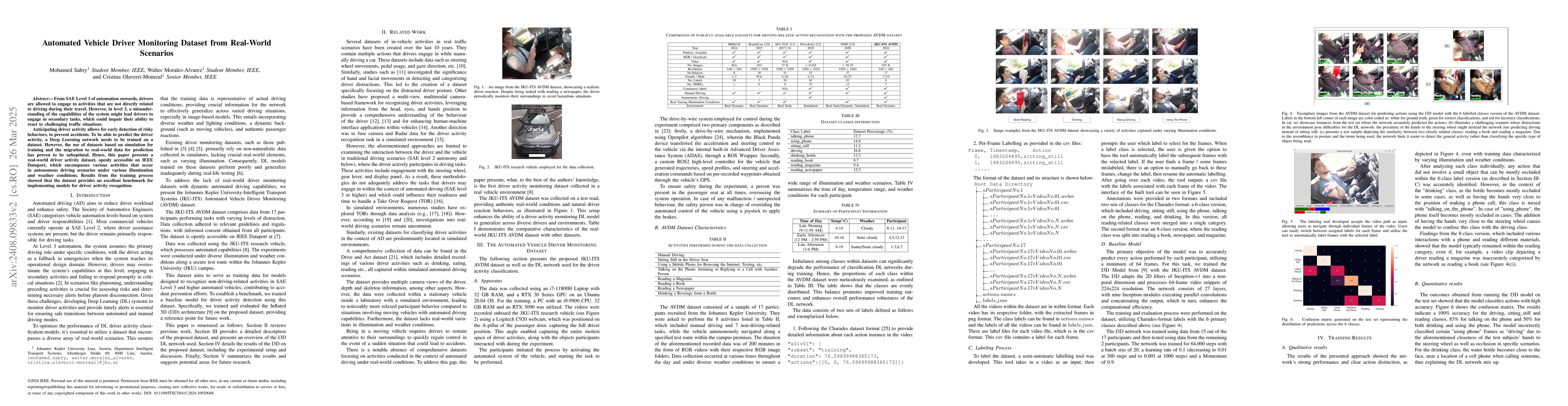 Thumbnail for Automated Vehicle Driver Monitoring Dataset from Real-World Scenarios