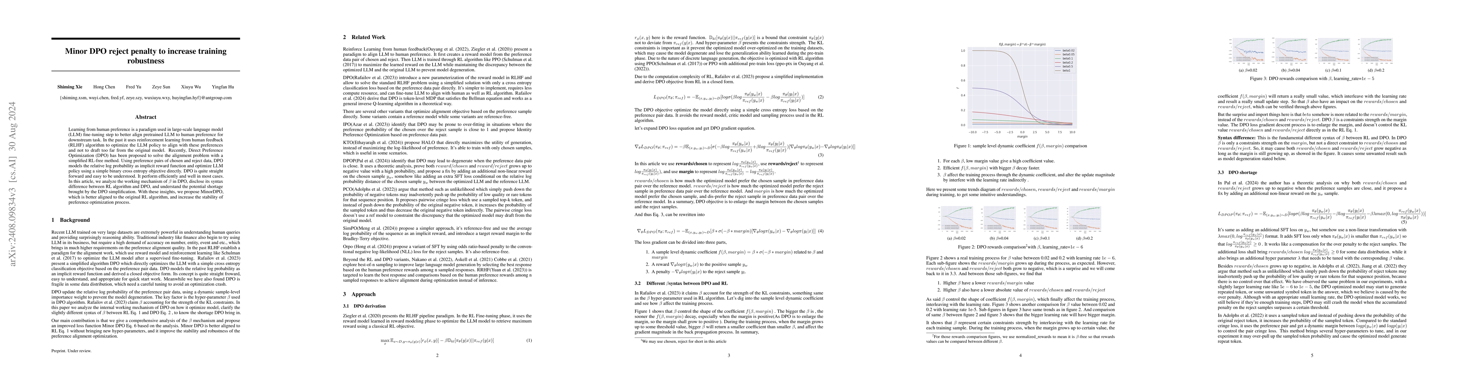 Thumbnail for Minor DPO reject penalty to increase training robustness