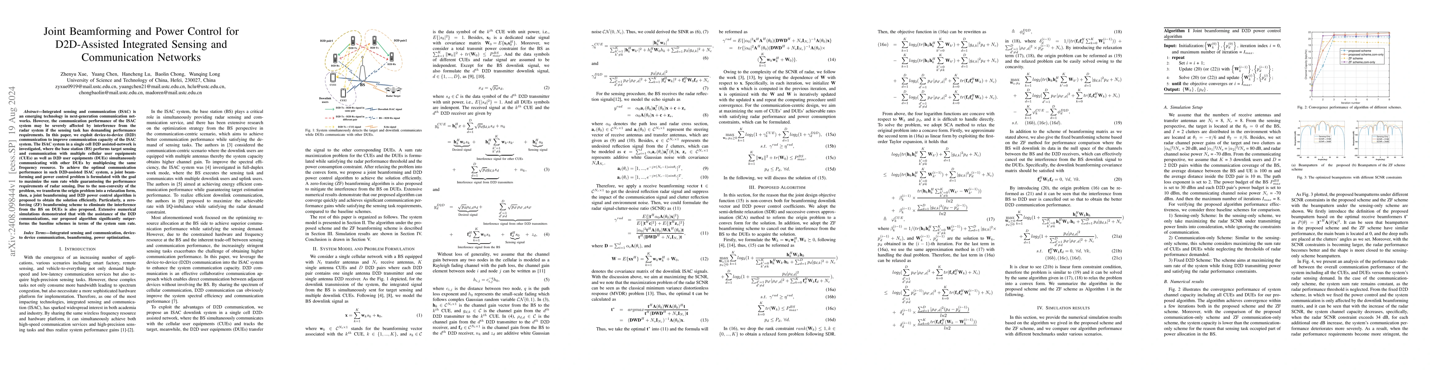Thumbnail for Joint Beamforming and Power Control for D2D-Assisted Integrated Sensing
  and Communication Networks