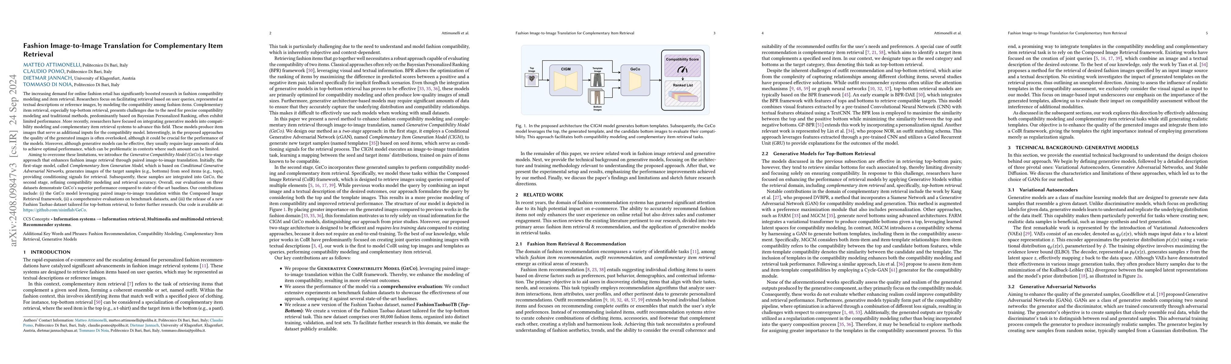 Thumbnail for Fashion Image-to-Image Translation for Complementary Item Retrieval