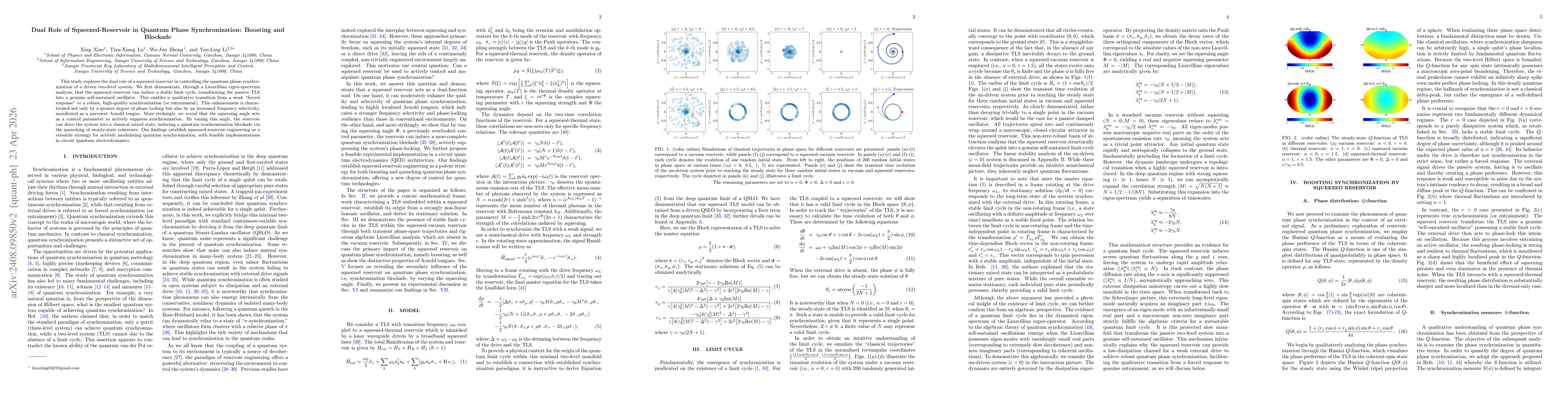 Thumbnail for Dual Role of Squeezed-Reservoir in Quantum Phase Synchronization: Boosting and Blockade