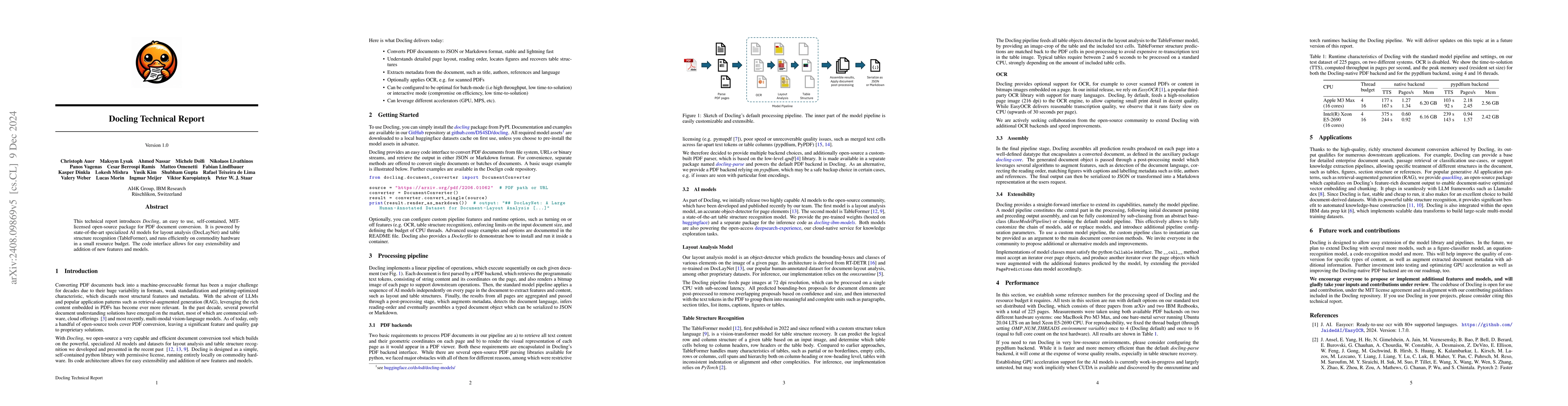 Thumbnail for Docling Technical Report