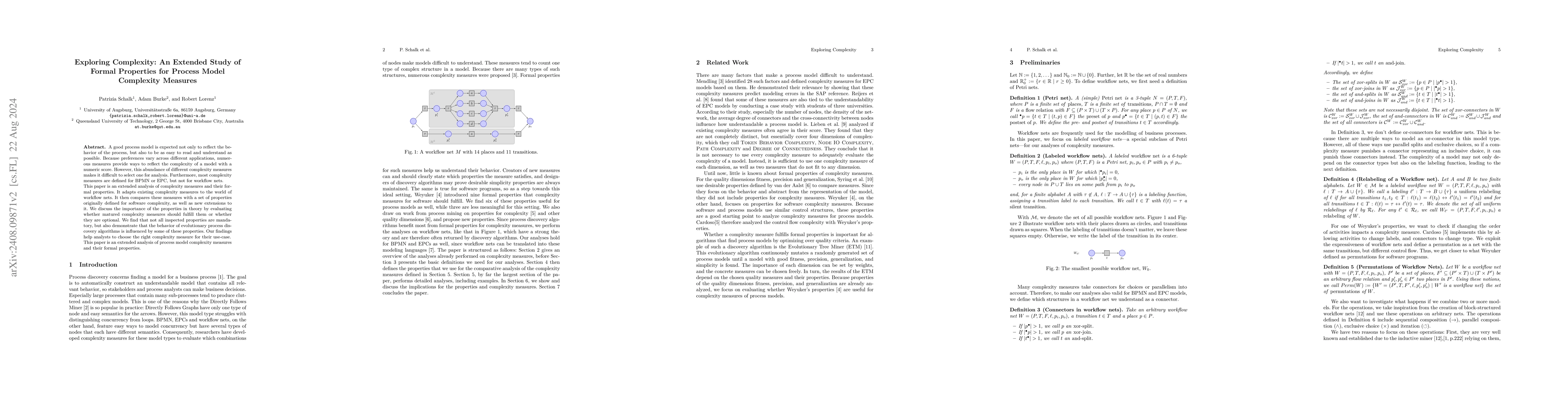 Thumbnail for Exploring Complexity: An Extended Study of Formal Properties for Process
  Model Complexity Measures