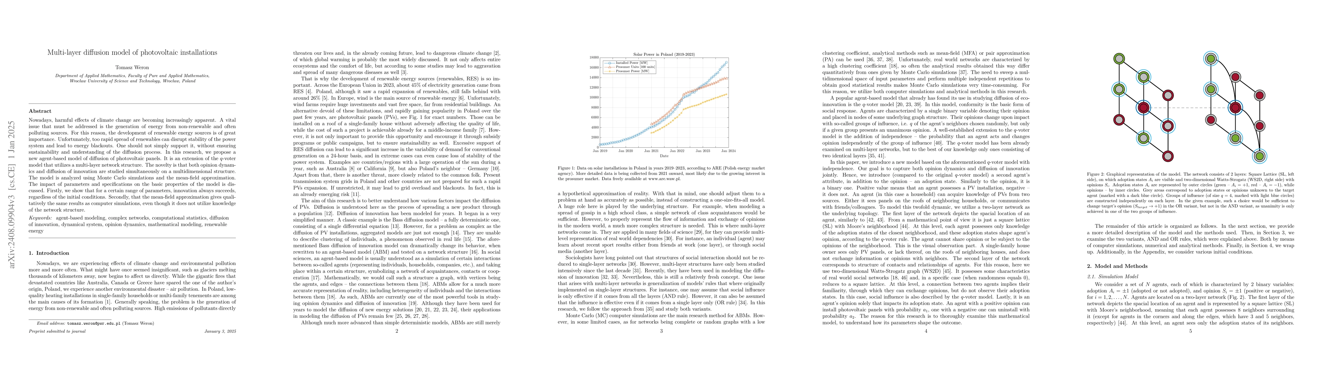 Thumbnail for Multi-layer diffusion model of photovoltaic installations